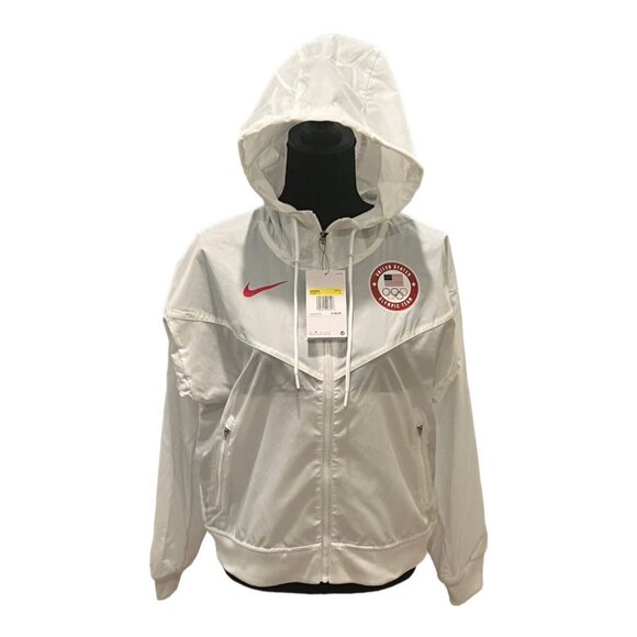 Nike USA Olympic Team Windrunner Training Jacket White Women's Size Small NWT - Picture 2 of 8